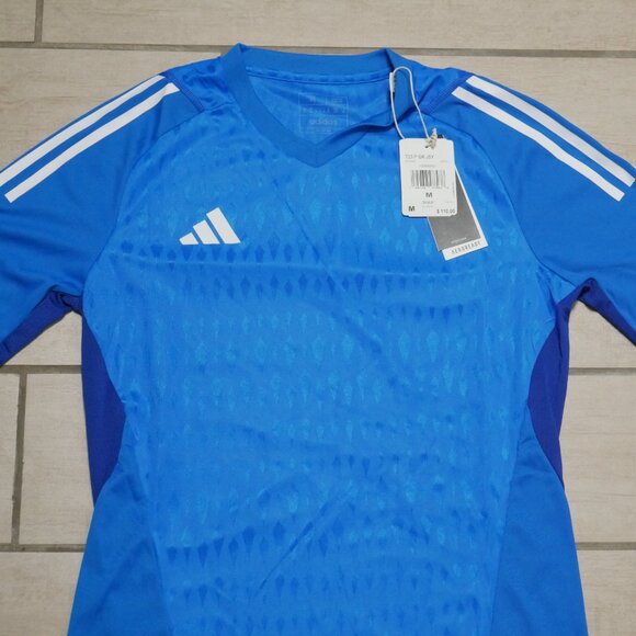 Adidas T23 GK Jersey Soccer Men's Size M Blue GoalKeeper Breathable Slim Fit NWT - Picture 10 of 11